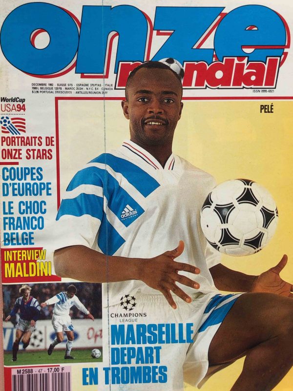 magazine de foot rétro onze mondial collector décembre 92