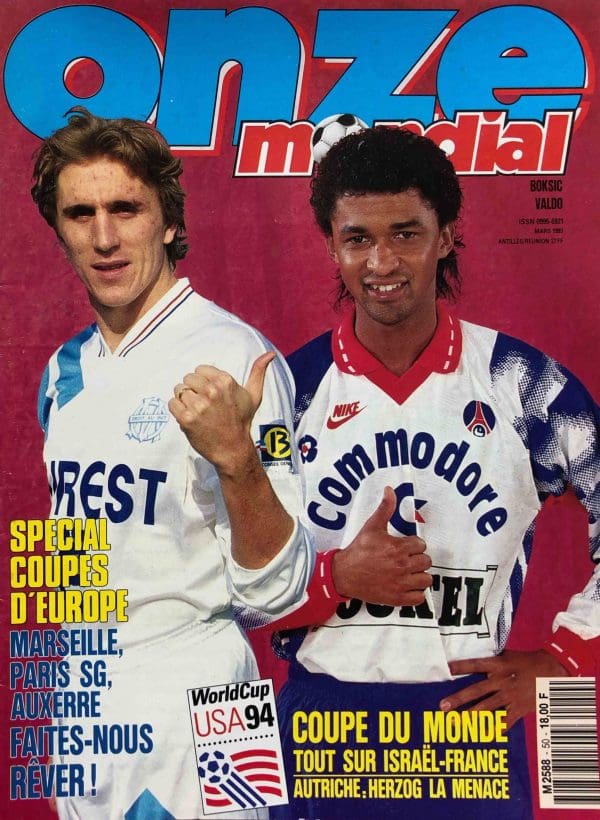 magazine de foot de collection onze mondial vintage mars 93