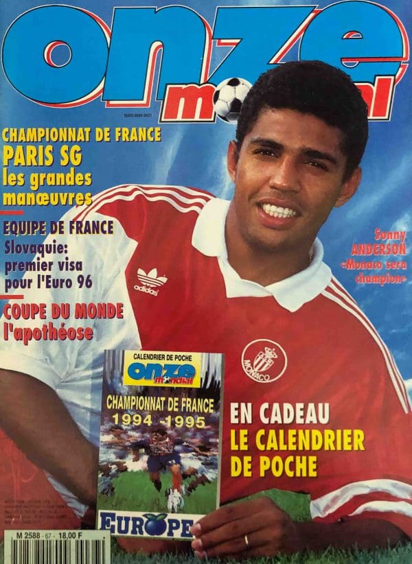 magazine de football vintage onze mondial 94