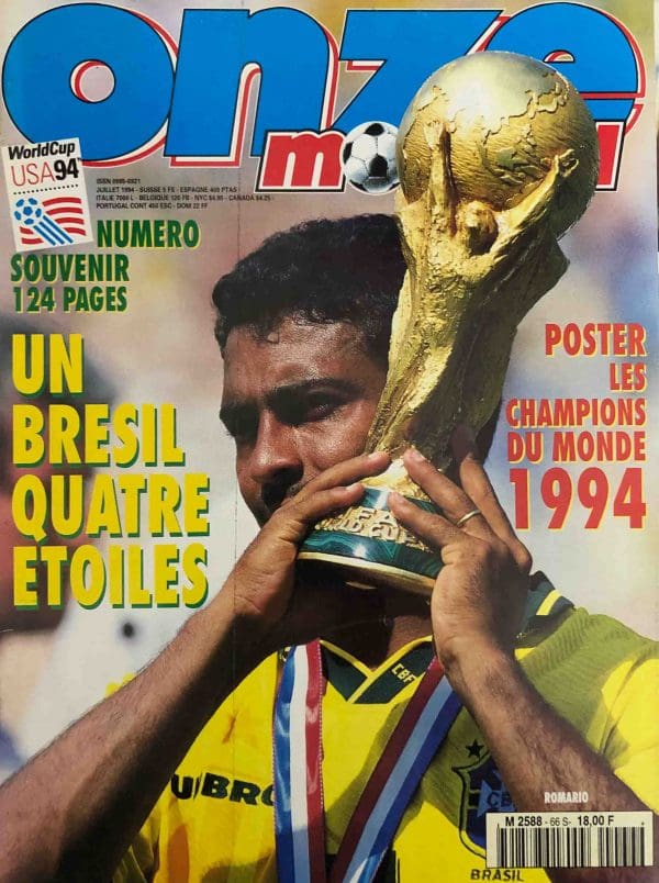 magazine de football ancien onze mondial 94 mois de juillet