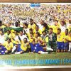 poster onze mondial juillet 94, bresil qui fete la victoire en coupe du monde