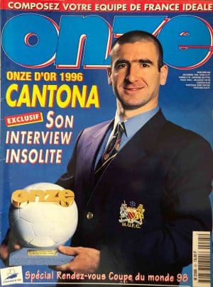 magazine de football vintage eric cantona onze mondial de décembre 1996