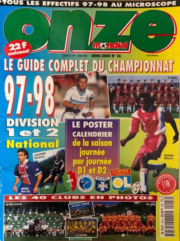 magazine de football vintage guide du championnat onze mondial
