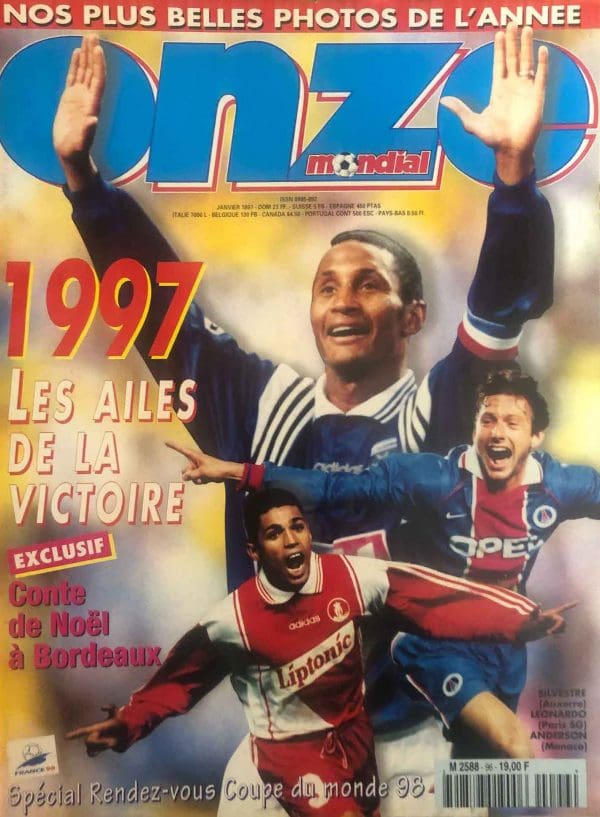 magazine de football vintage janvier 1997, onze mondial