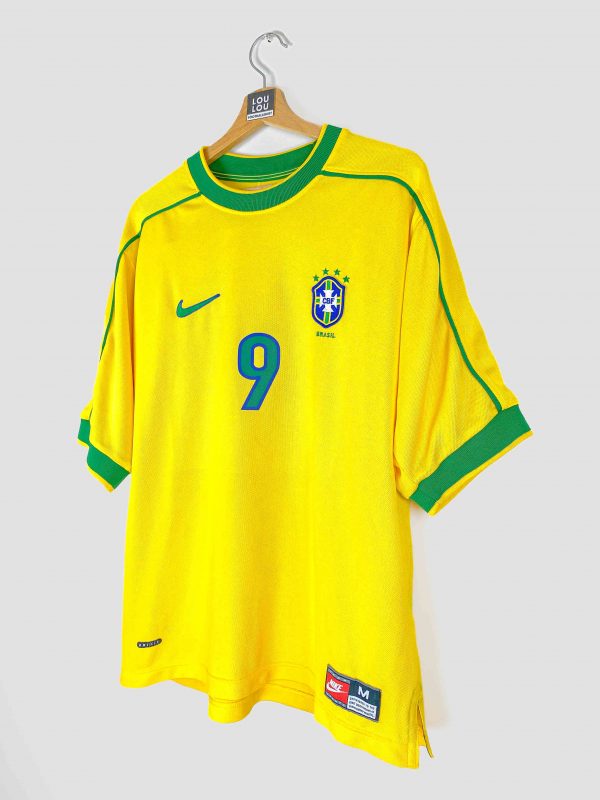 maillot de football vintage du brésil floqué ronaldo