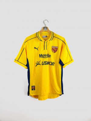 Maillot extérieur jaune FC Metz 1999-2000 signé Puma utilisé en championnat