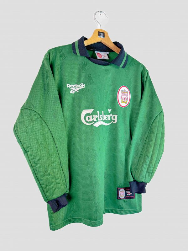 maillot de gardien de but vert liverpool saison 1998