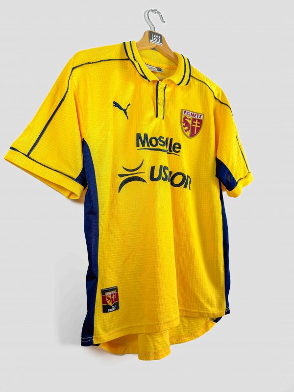 Tenue extérieure jaune Puma FC Metz 1999-2000 vintage utilisée en D1