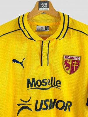 Maillot rétro jaune Puma FC Metz saison 1999-2000 Division 1