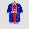 Maillot vintage Paris Saint-Germain 1999-2000 domicile, bleu à bande rouge Opel