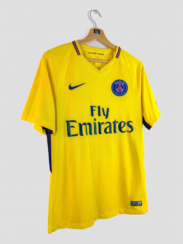 Maillot football PSG extérieur jaune 2017/2018 floqué Neymar numéro 10