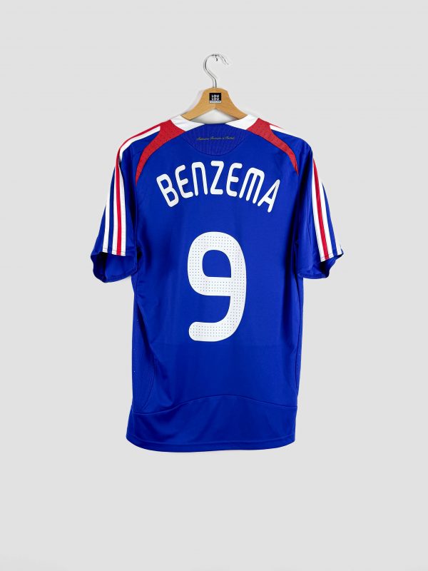 Flocage vintage numéro 9 Karim Benzema maillot équipe de France 2008-2009