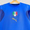Image du maillot vintage bleu azzuro de l’Italie 2006 (design Puma, emblème FIGC), porté lors du Mondial.