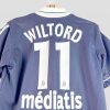 Dos du maillot Bordeaux 99-00 avec flocage Wiltord 11 et sponsor Médiatis, version originale Adidas.