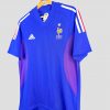 Vue de côtes maillot de football rétro Equipe de France 2002