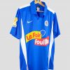 Maillot de football rétro bleu du MHSC 2010/2011 (face avant avec sponsor visible)