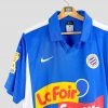 Gros plan sur le logo du MHSC et le sponsor La Foir’Fouille sur le maillot 2010-11